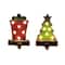 Glitzhome&#xAE; LED Tree &#x26; Gift Box Stocking Holder Set